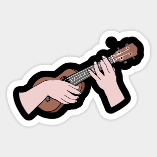 Ukulele Hands Sticker